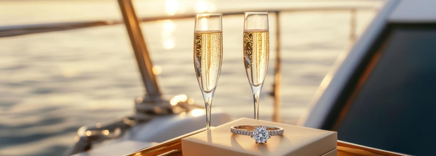 Champagne and ring
